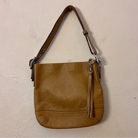 Coach 2006 Legacy Tan Thick Pebble Grain Leather Shoulder Hobo Bag Purse - Picture 3 of 17
